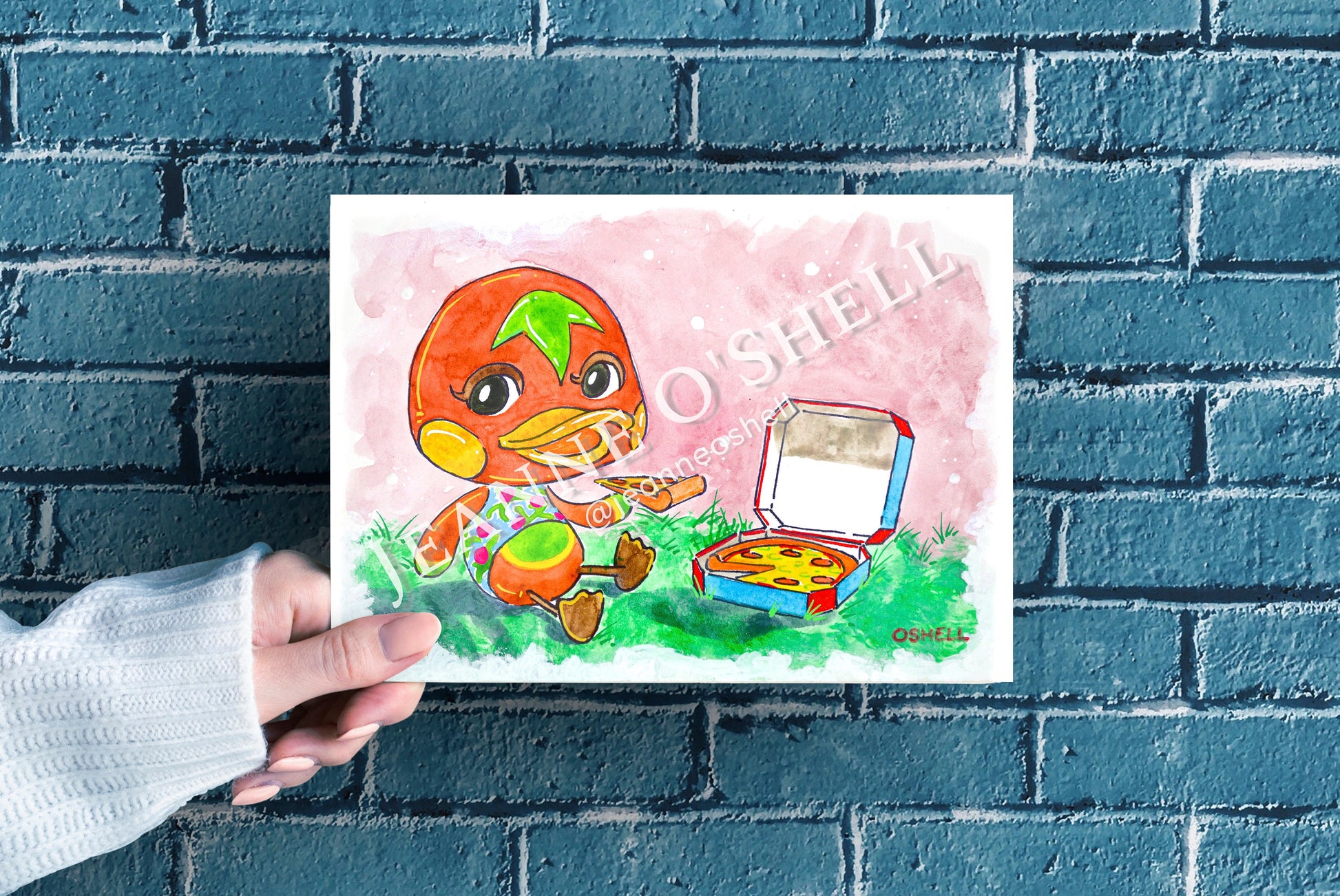 Animal Crossing Art | Ketchup | Watercolor Print