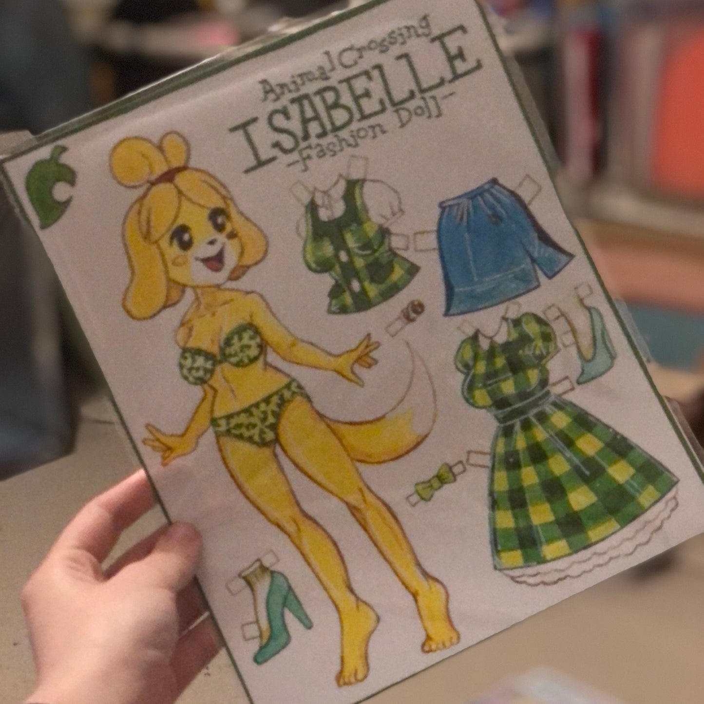 Animal Crossing Art | Isabelle | Paper Doll Kit