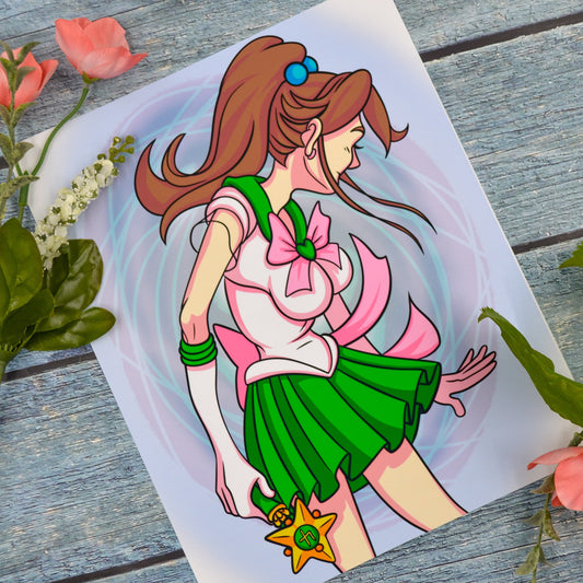Sailor Moon Art | Sailor Jupiter | Digital Art Print
